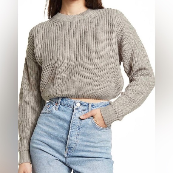Elodie Sweaters - Elodie crewneck cropped sweater